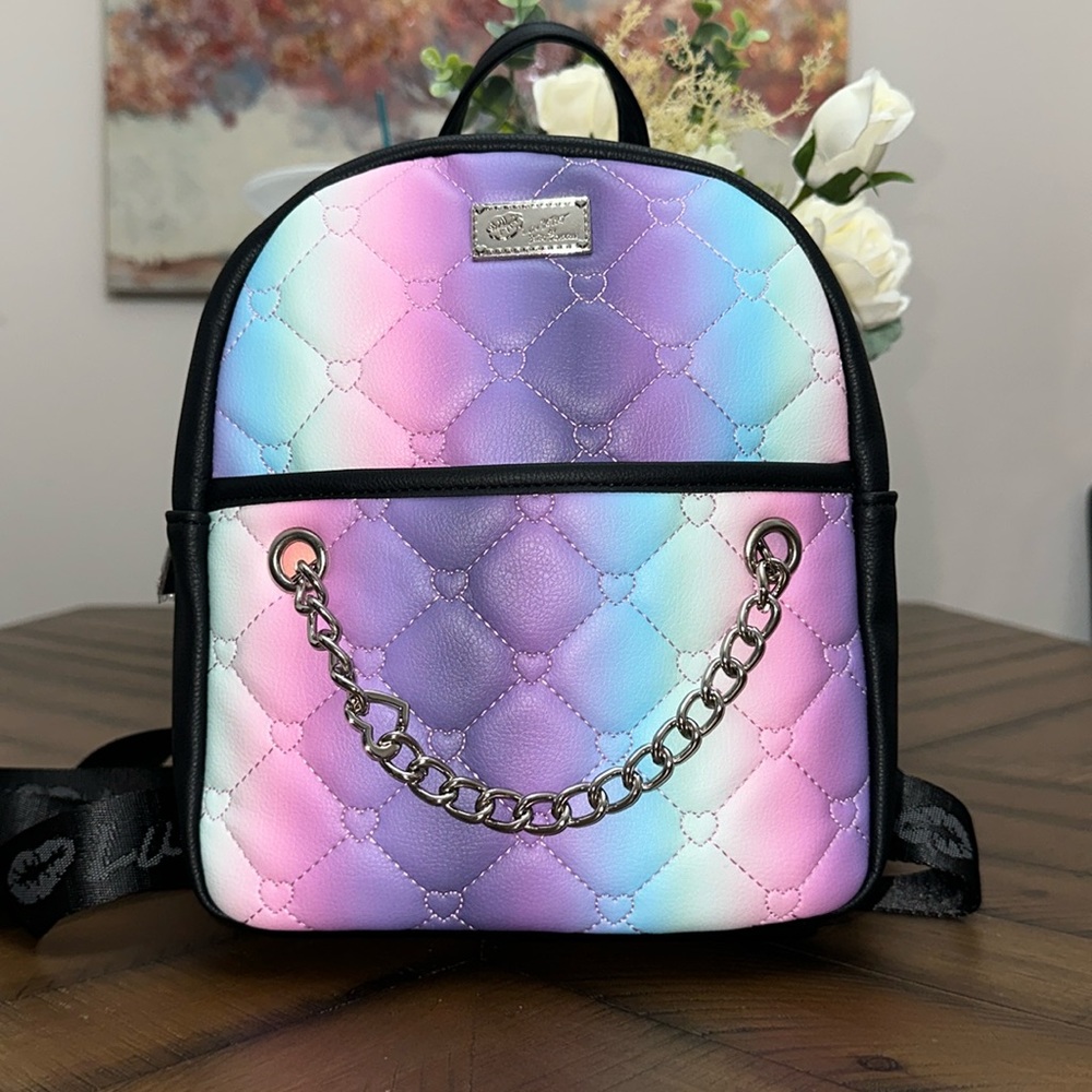 NWT Betsey Johnson backpack 💜💙🩵🩷